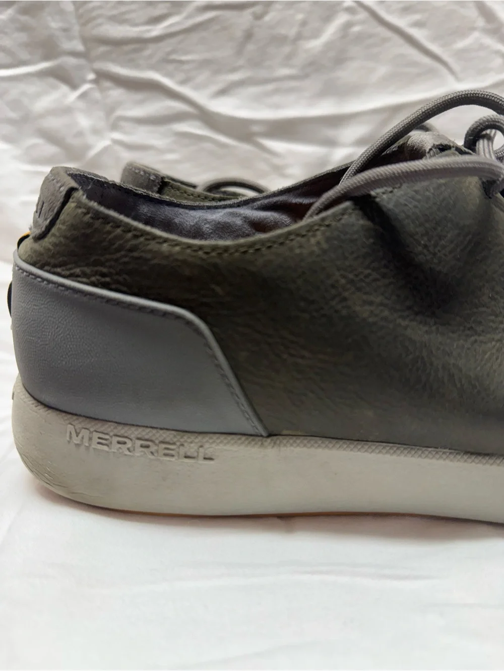 Merrell Men's Olive Green Leather Lace Up Sneakers